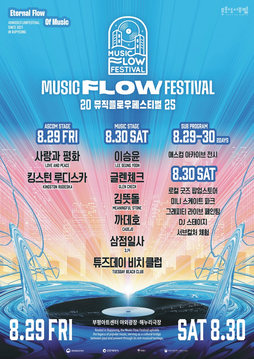 문화도시 부평, 음악축제 '2025 뮤직 플로우 페스티벌' 개최