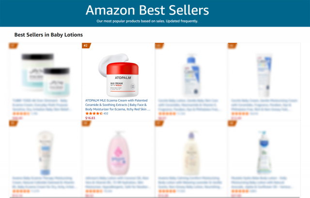 아마존 BFCM 기간 베이비 로션 카테고리 2위를 기록한 아토팜 ‘MLE 크림’